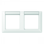 Jung AS 5820 NA WW Framework, 2x, fonts 13 x 55,5 mm (BB 20.1), for horizontal combination
