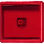 Jung 661 WGL R Abdeckung, Glasscheibe, rote Wippe, rotes Lichtaustrittsfenster