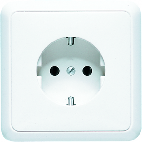 Jung 5520 WW SCHUKO socket, 16 A 250 V, full plate, 81 x 81 mm