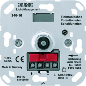 Jung 240-10 Elektronisches Potentiometer, Schaltfunktion, für EVGs und Tronic-Trafos