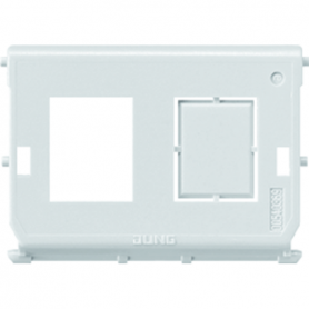 Jung 54-2 WE Montage-Einsatz, für 2 Modular-Jack-Steckbuchsen 6 WE und 8 WE