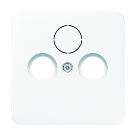 Jung CD 561 SAT WW Cover, break-proof, for antenna socket according to DIN 45330 and SAT-TV connector.
