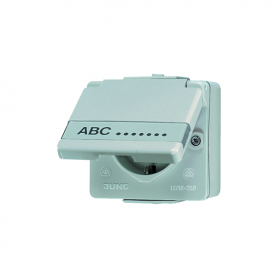 Jung 620 NAW SCHUKO socket, 1x, 16 A, 250 V, font 17 x 72 by mm, 70 x 68 x 47 mm