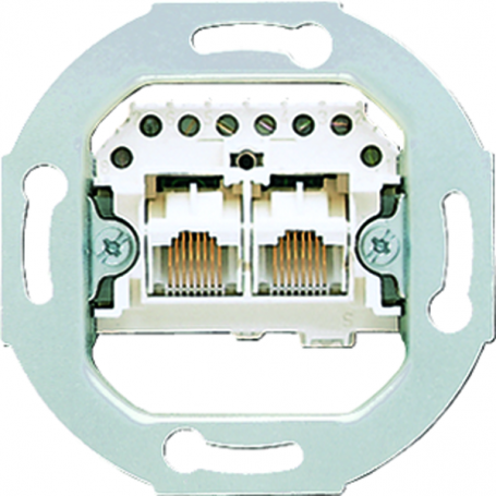 Jung UAE 2X8 UPO IAE/UAE socket, 8 contactos de tornillo, 1 contacto de soporte de escudo, 2 x 8-polig