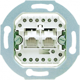 Jung UAE 8-8 UPO IAE/UAE socket, 2 x 8 contactos de tornillo, 1 contacto de soporte de escudo, 2 x 8-polig