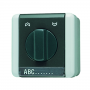 Jung 834.10 W Jalousie-Drehschalter, 10 AX, 250 V , Schriftf., Wendeschalter/-taster 1-polig