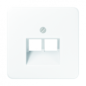 Jung CD 569-2 UA WW Cover, for IAE/UAE connector and datad. Cat. 5e and Cat. 6 (2 x 8- police