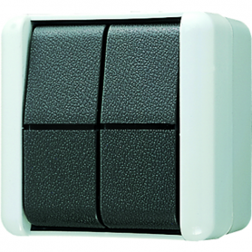 Jung 809 W rocker switch, 10 AX, 250 V , double change