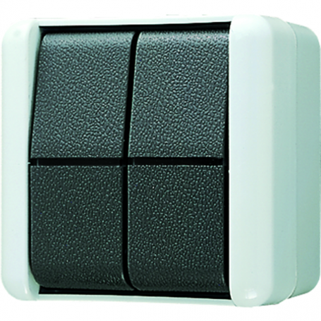 Jung 809 W rocker switch, 10 AX, 250 V , double change