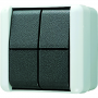 Jung 809 W rocker switch, 10 AX, 250 V , double change