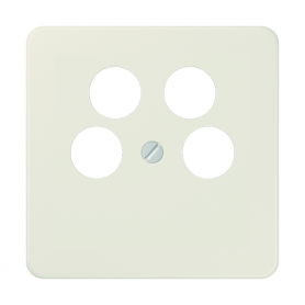 Jung 561-4 SAT2 Abdeckung, Schraubbefestigung, bruchsicher, für 4-Loch SAT-TV-Steckdose (Ankaro)