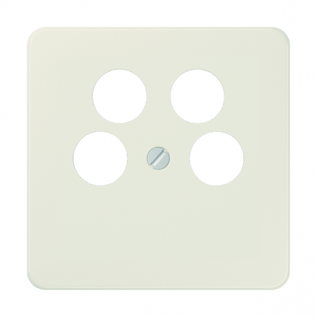 Jung 561-4 SAT2 cover, screw fastening, break-proof, for 4-hole SAT-TV socket (Ankaro)