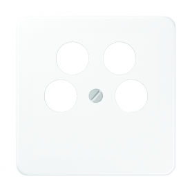 Jung CD 561-4 SAT2 WW Cover, screw fastening, break-proof, for 4-hole SAT-TV socket (Ankaro)