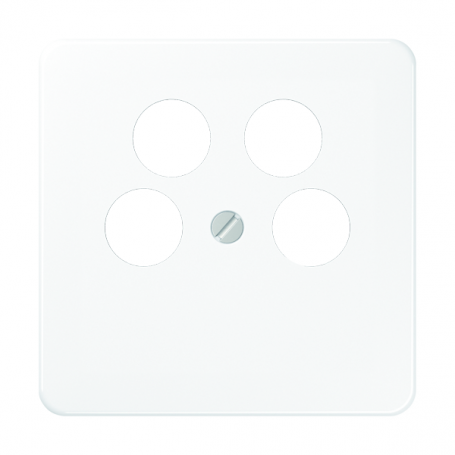 Jung CD 561-4 SAT2 WW Cover, screw fastening, break-proof, for 4-hole SAT-TV socket (Ankaro)