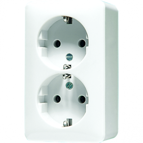 Jung 6020 A WW SCHUKO socket, 16 A 250 V, 2x