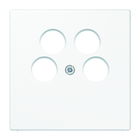 Jung LS 990-4 SAT2 WW Abdeckung, Schraubbefestigung, bruchsicher, für 4-Loch SAT-TV-Steckdose (Ankaro)