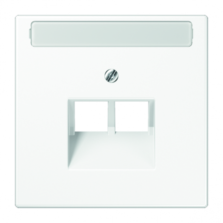Jung LS 969-2 NAUA WW Abdeckung, Schriftfeld, für IAE/UAE-Anschlussdosen und Datendosen (2 x 8-polig)