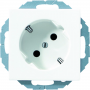 Jung A 520-45 KI WW SCHUKO socket, 16 A 250 V, 45°, protección de contacto