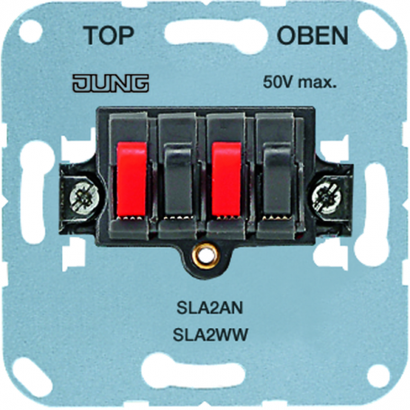 Jung SLA 2 AN Stereo-Lautsprecher-Anschlussdose, AC 25 V  / DC 60 V =