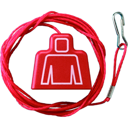 Jung ZS-34 KO5S Zugschnur, Karabinerhaken, Länge: 2 m