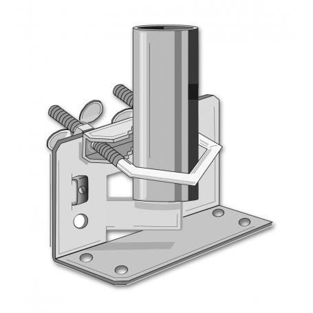 Televes MAFU60Z Mastfuß für Masten bis 60 mm (Zange) X2168