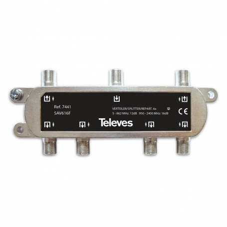 Televes SAV616F 6-fach Verteiler 5-2400 MHz VD: 16 dB 7441