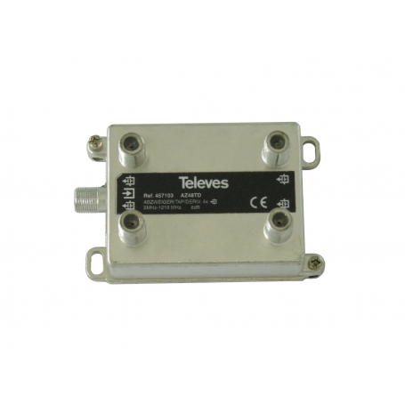 Televes AZ48TD 4-fach End-Abzweiger 5-1218 MHz AD: 8 dB 457103
