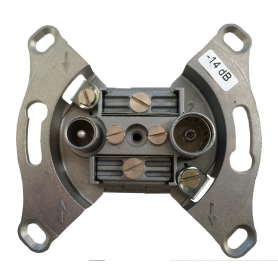 Televes BKD211A BK-Durchgangsdose mit integriertem Abzweiger X4061