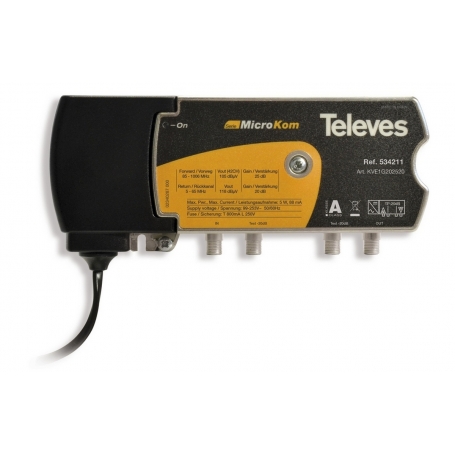 Televes KVE1G202520 BK-Verstärker 20/25dB mit RK 5-65 MHz 20dB 534211