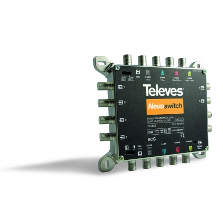 Televes MS56NCQ 5 in 6 Guss-Multischalter NEVO mit Netzteil, Quadtauglich, kaskadierbar 714402