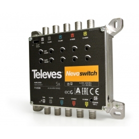 Televes MS510VGQ 5-fach Verstärker für NEVO, SAT: 5-15dB; Terr. 2-12, 110 dBµV 714508