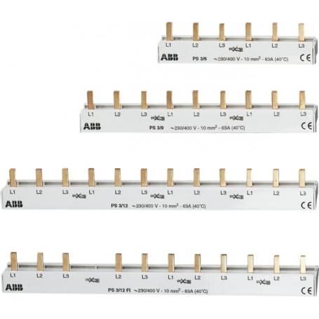 ABB 2CDL231001R1009 PS3/9 Carril de fase 3Ph,9Pins,10qm m