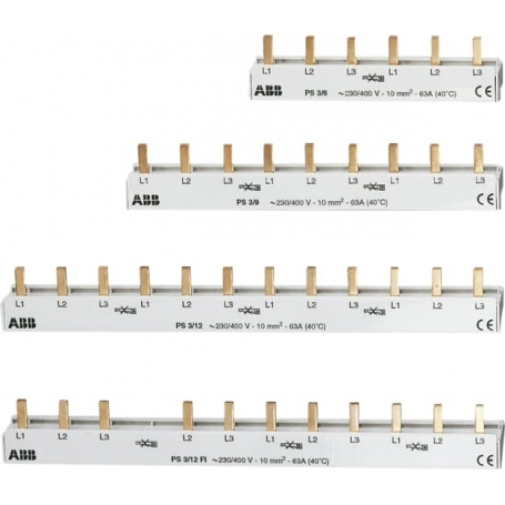 ABB 2CDL231002R1012 PS3/12FI φασική ράγα 3Ph.,12Pins,10qmm