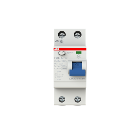 ABB 2CSF202101R1250 F202A-25/0,03 FI protection switch 2P,type A,25A,30mA