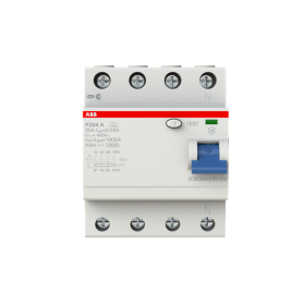 ABB 2CSF204101R1250 F204A-25/0,03 FI circuit breaker 4P,Type A,25A,30mA