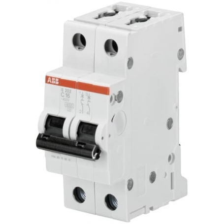 ABB 2CDS252001R0024 S202-C2 Sicherungsautomat C-Char.,6kA,2A,2P