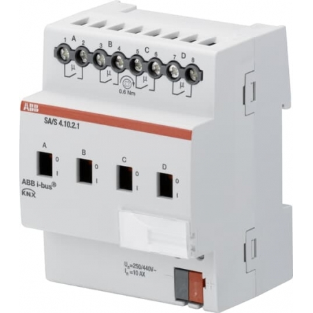 ABB 2CDG110156R0011 SA/S4.10.2.1 Switch actuator, 4 times, 10 A, REG