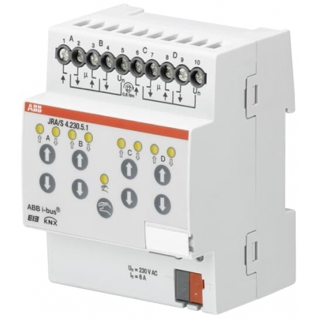 ABB 2CDG110125R0011 JRA/S4.230.5.1 Jalousie-/Rollladenaktor, Fahrzeiterm, 4f, 230 V AC, man Bed, REG