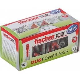 Fischer 535452Douche universelle DUOPOWER 5X25 LD – 100 pièces