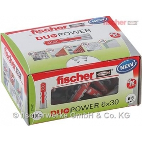 Fischer 535453 DUOPOWER 6X30 LD Universal Dowel Das Duo aus Power und Schlauer - 100 kusov