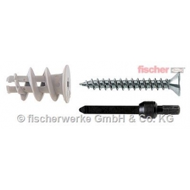 Fischer 52390 GK S FI-GIPSKARTONDÜBEL/SCHRAUBE – 50 piezas
