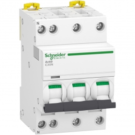 Interruptor de protección de cables Schneider A9P54725 iC40N 3P+N 25A C