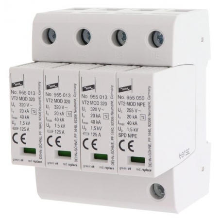 Dehn VT2 M TT 320 AT Überspannungsableiter Typ 2 SPD VT2 4-polig für TT- und TN-S 955321