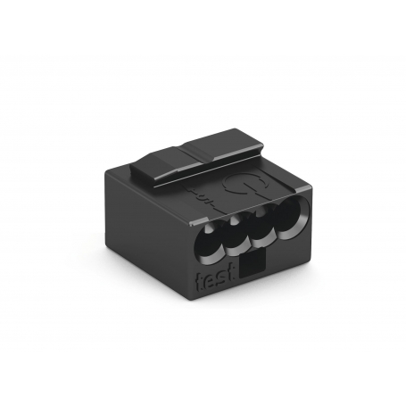 Wago 243-204 MICRO-Verbindungsdosenklemme Ø 0,8 mm 4 Leiter dunkelgrau (100 Stück)