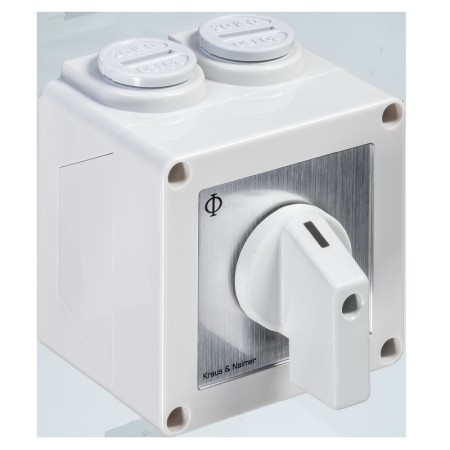 Kraus & Naimer CA10.A203.PNL1 Switch, 4 pole, 60°, AP, IP42, Ith: 20 A, P: 5.5 kW(AC-3,400V), 2x25 mm2 70002122
