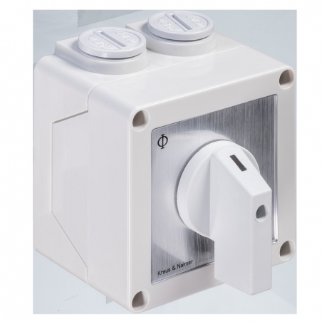 Kraus & Naimer CA20.A202.PNL4 Switch, 3 pól, 60°, AP, IP42, Ith: 25 A, P: 7,5 kW(AC-3,400V), 2x4 mm2 70005135