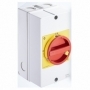 Kraus & Naimer KG20.T203/40.KL11 V interruptor principal rojo/amarillo, 3 polo, +1NO/1NC, AP, IP66, Ith: 25 A, P: 7,5 kW(AC-23,4