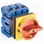 Kraus & Naimer KG80.T203/01.E main switch red/yellow, 3 pole, 4-hole fastening 64x64, Ith: 80 A, P: 30 kW(AC-23,400V), 35 mm2 70