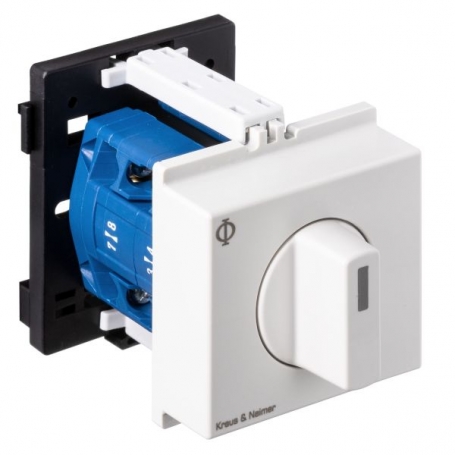 Kraus & Naimer 70009102 CG8.A210.VE21.F085 Umschalter m.0 20A,1pol.'Hand-0-Auto',60Grad,REG 45mm