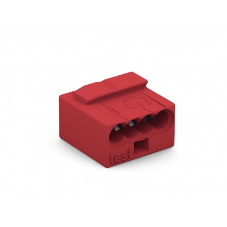 Wago 243-804 MICRO-Verbindungsdosenklemme Ø 0,8 mm 4 Leiter κόκκινο (100 Stück)